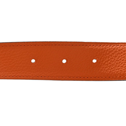 Hermes 135 Togo 32mm H Belt 80 32 Black Orange 3 of 6
