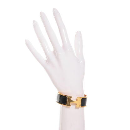 Hermes Enamel Wide Clic Clac H Bracelet PM Black 2 of 6