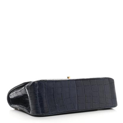 Chanel Alligator Jumbo Double Flap Blue 4 of 12