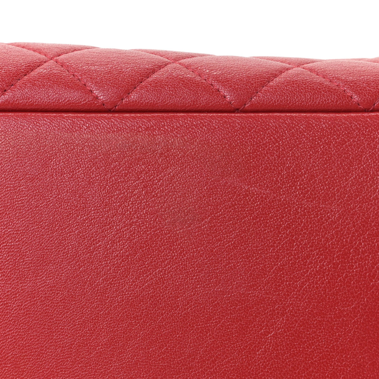 Chanel Shiny Sheepskin Quilted Medium Shopping Tote Red 11 of 17