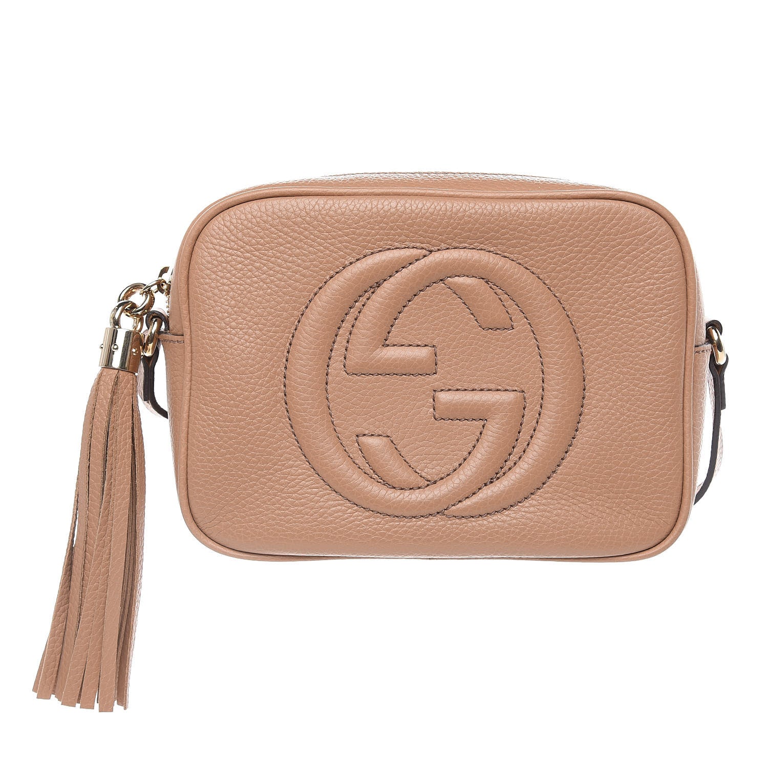 Gucci Pebbled Calfskin Small Soho Disco Bag Rose Beige 1 of 11
