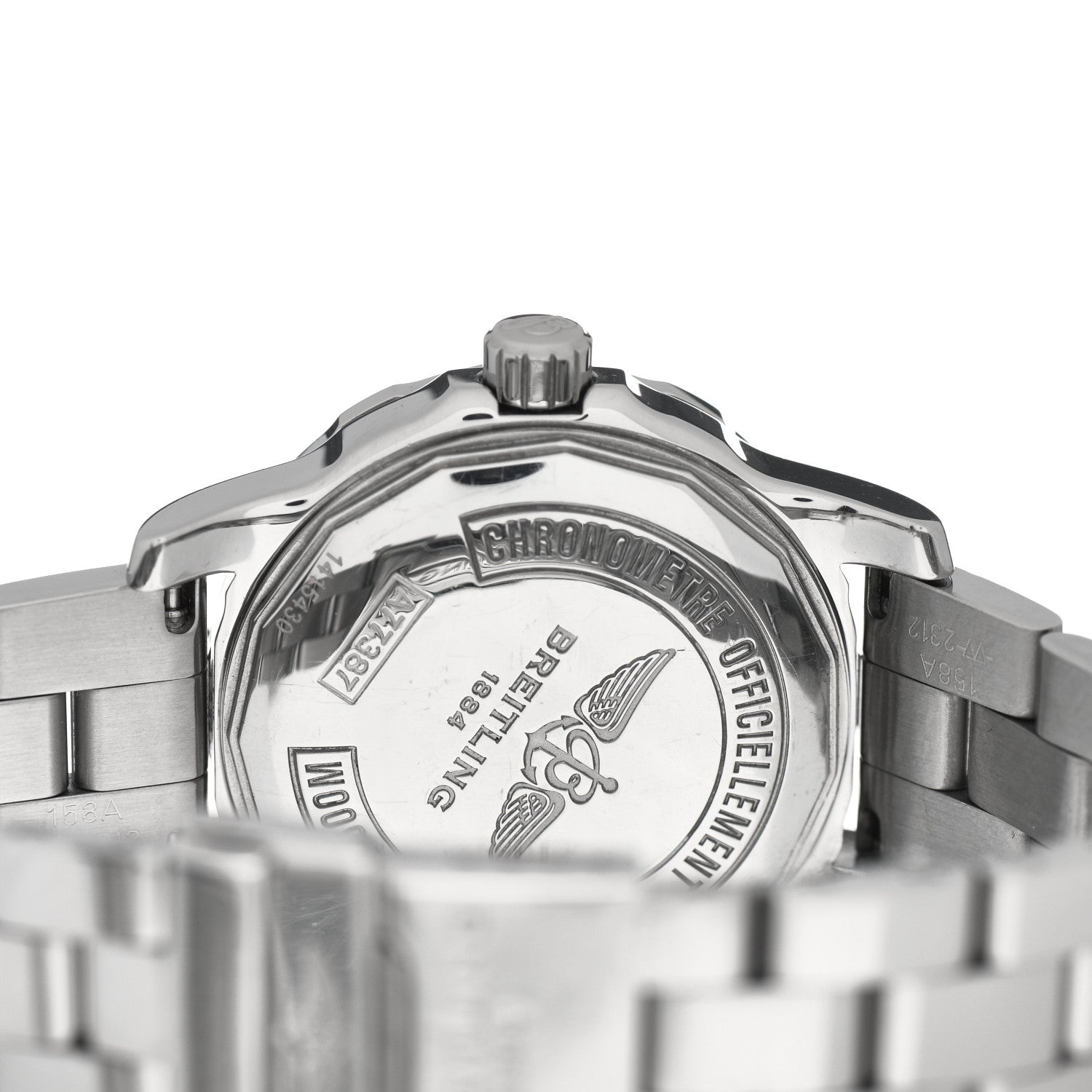 Breitling Stainless Steel 33mm Aeromarine Chronometer Automatic Watch Blue A77387 4 of 5