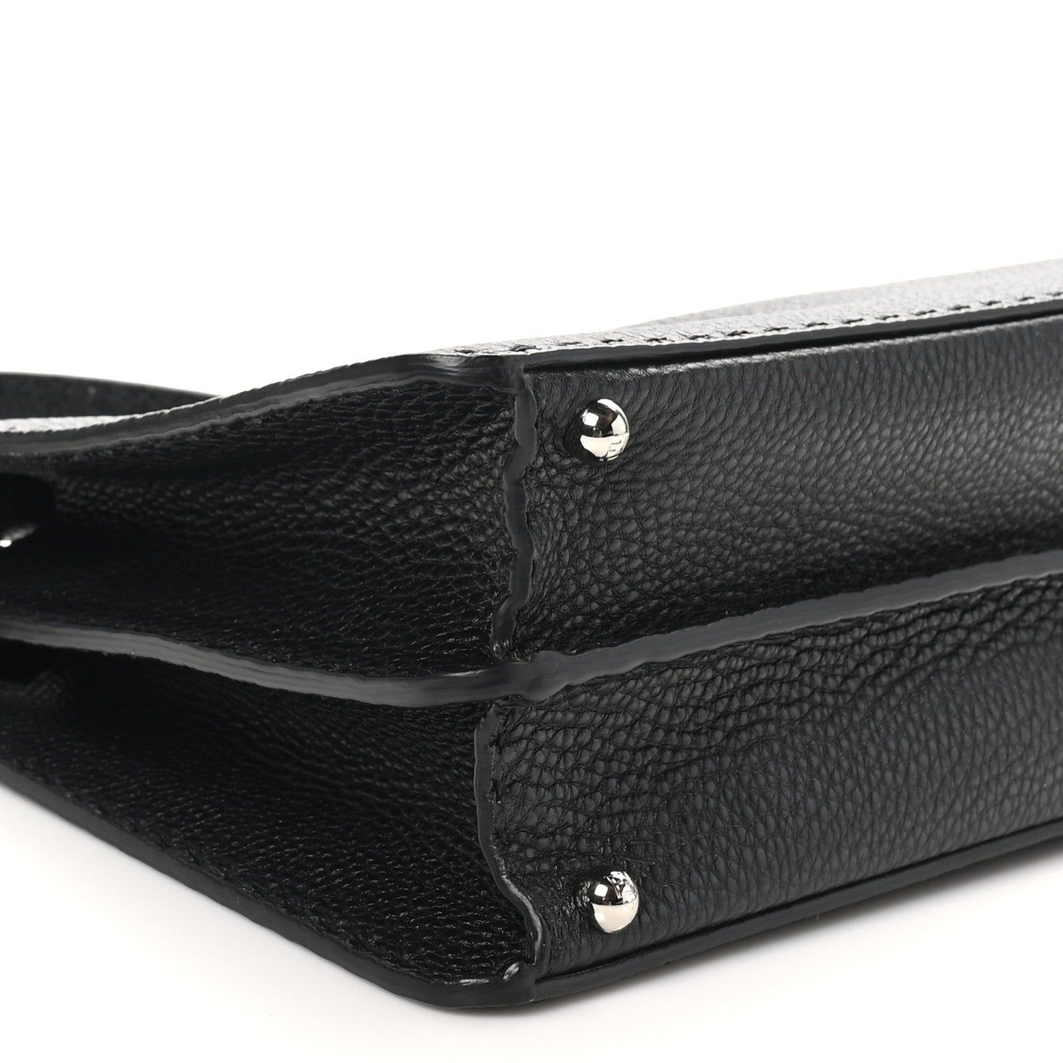 Fendi Cuoio Romano Selleria Chamois Medium Peekaboo I SEE U Satchel Black Camel Sunflower 9 of 11