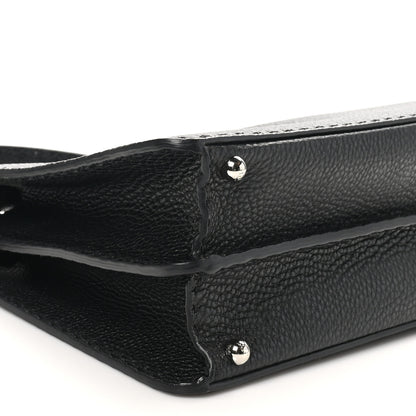 Fendi Cuoio Romano Selleria Chamois Medium Peekaboo I SEE U Satchel Black Camel Sunflower 9 of 11