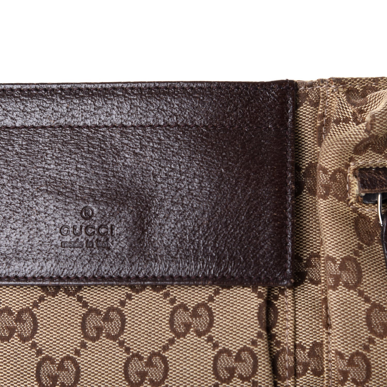 Gucci GG Monogram Double Pocket Belt Bag Dark Brown 5 of 10
