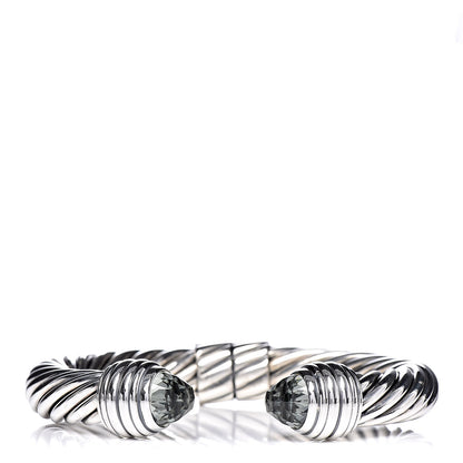 David Yurman Sterling Silver Prasiolite 10mm Cable Classics Hinged Bracelet 1 of 4
