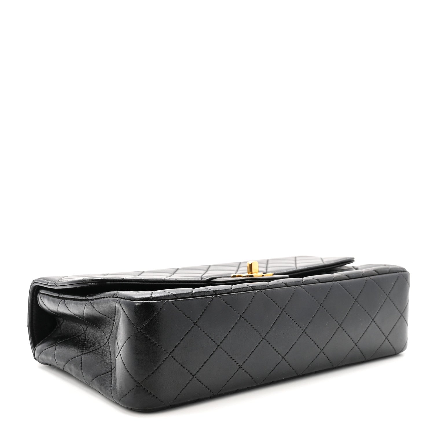 Chanel Lambskin Quilted Medium Rectangular Kelly Flap Bag Black 4 of 10
