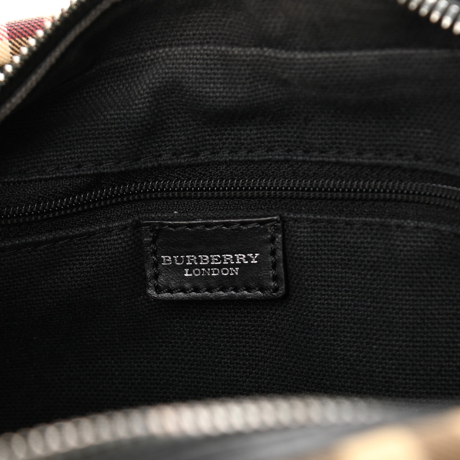 Burberry House Check Studded Satchel Black 5 of 11