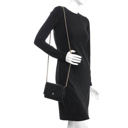 Chanel Caviar Quilted Wallet On Chain WOC Black 2 of 8