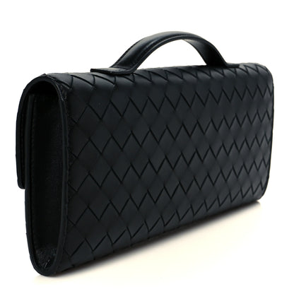 Bottega Veneta Nappa Intrecciato Long Andiamo Top Handle Clutch Black 3 of 9