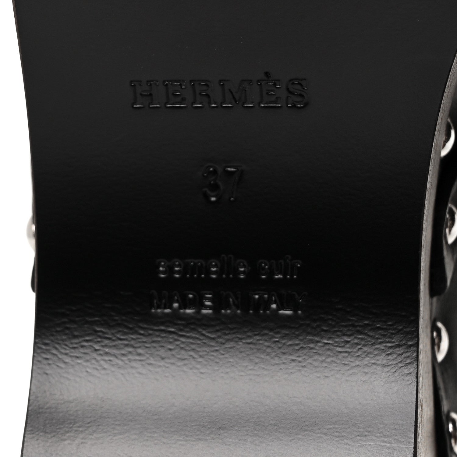 Hermes Calfskin Carlotta Mules 37 Black 6 of 8
