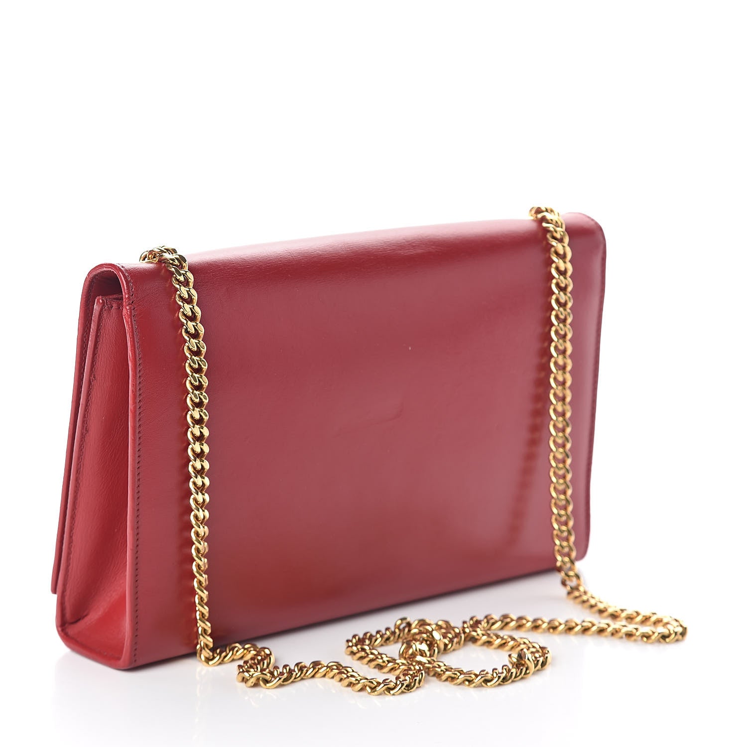 Saint Laurent Smooth Calfskin Medium Classic Monogram Kate Tassel Satchel New Red 3 of 11