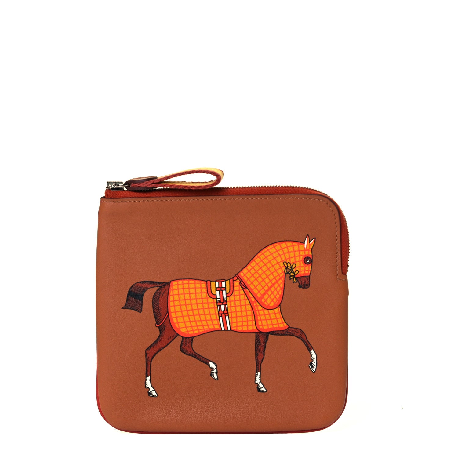 Hermes Swift Couverture Nouvelle Carre Pocket Pouch Gold Ambre 1 of 7