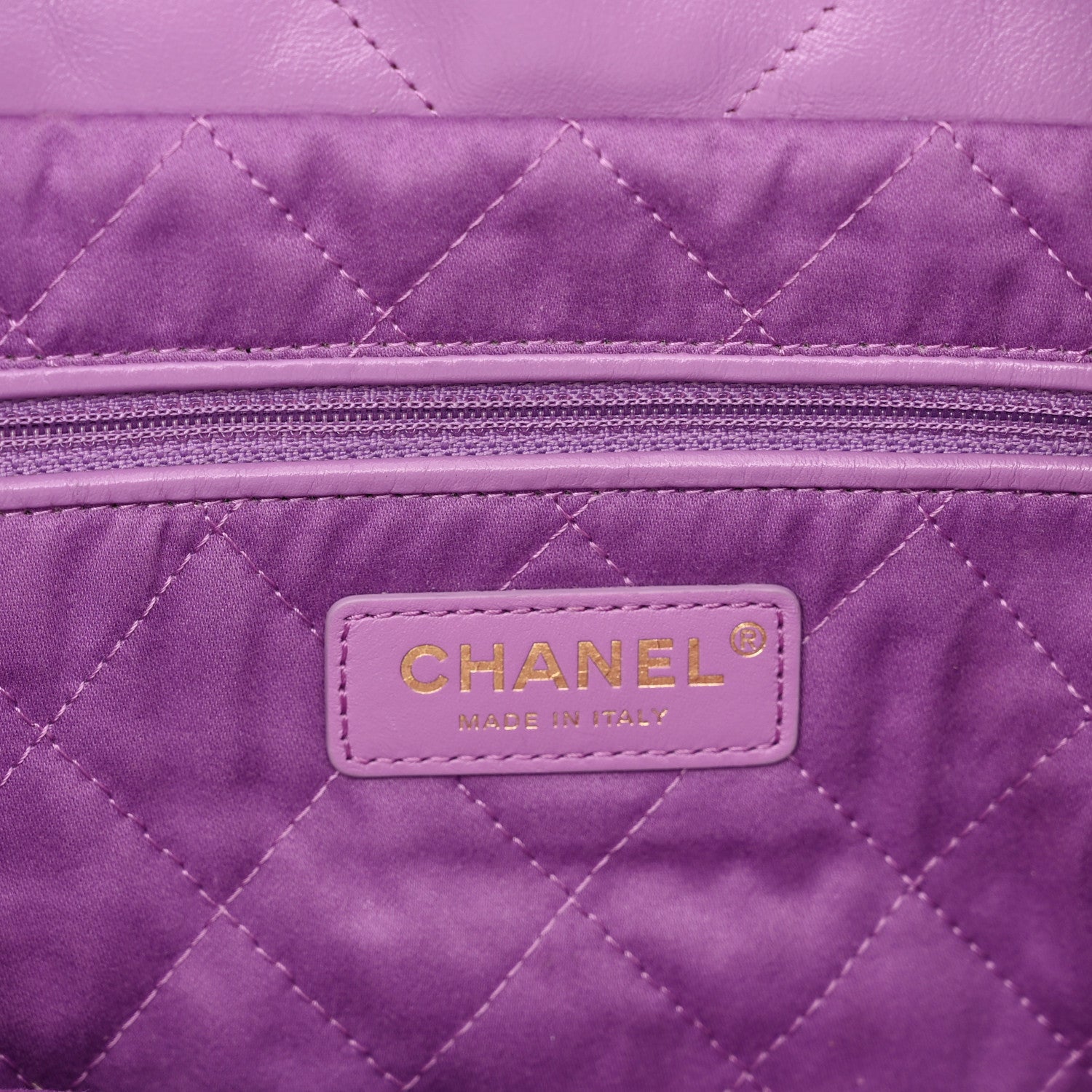 Chanel Shiny Calfskin Quilted Small Chanel 22 Purple 7 of 11