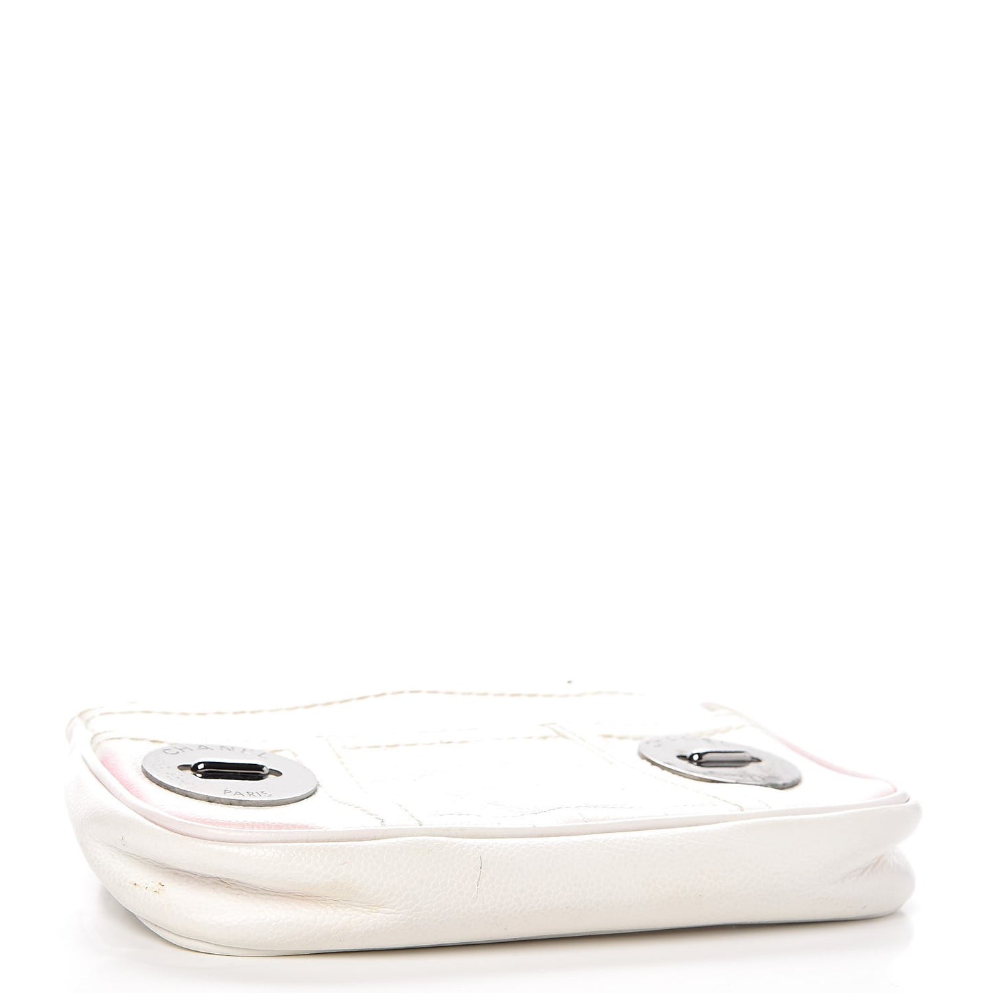 Caviar Square Quilted Shoulder Bag White