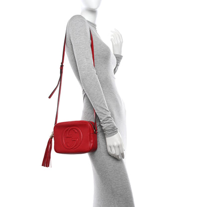 Gucci Pebbled Calfskin Small Soho Disco Bag Tabasco Red 2 of 14