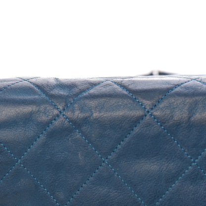 Chanel Iridescent Calfskin Large Chic Quilt Flap Dark Blue 21 of 30