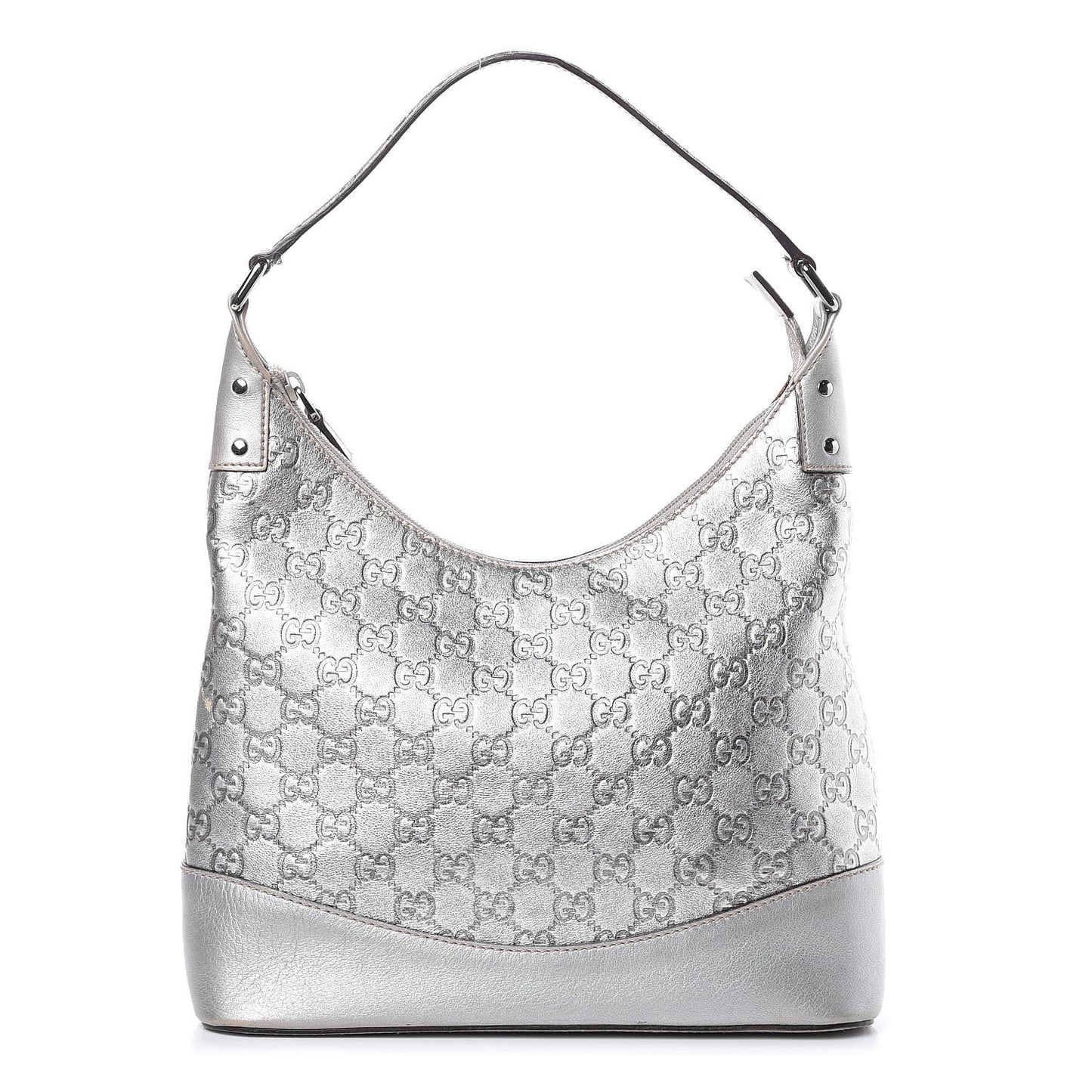 Guccissima Small Shoulder Bag Silver