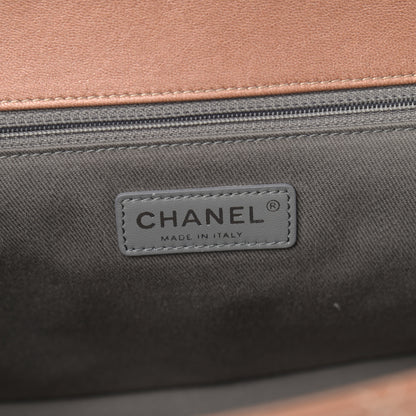 Chanel Metallic Lambskin Quilted Accordion Boy Flap Pink 6 of 10
