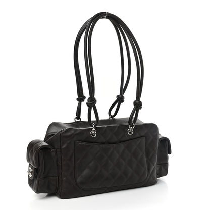 Chanel Calfskin Quilted Large Cambon Multipocket Reporter Brown 3 of 11