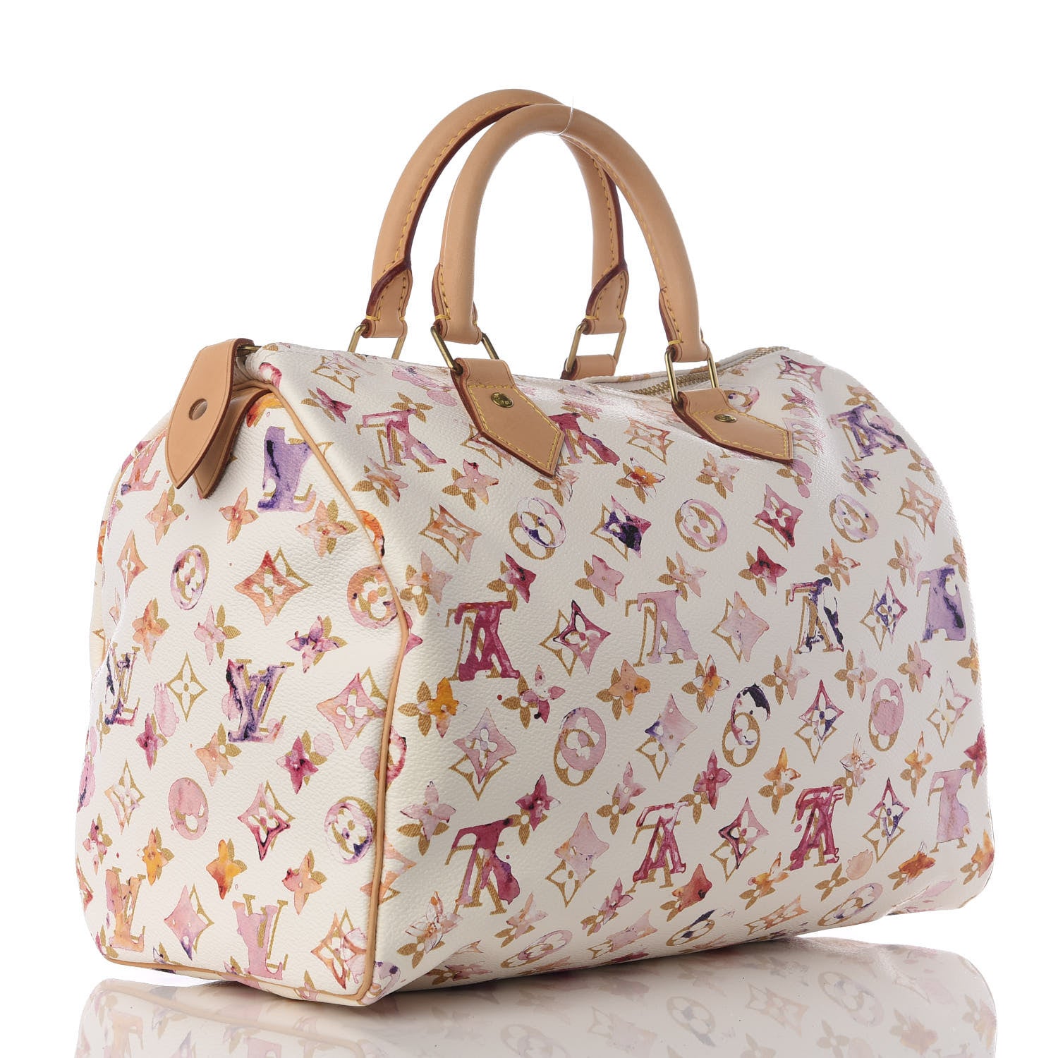 Louis Vuitton Watercolor Aquarelle Speedy 30 White 2 of 7