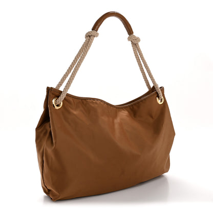 Prada Re-Nylon Triangle Large Mariner Shoulder Bag Brandy 3 of 11