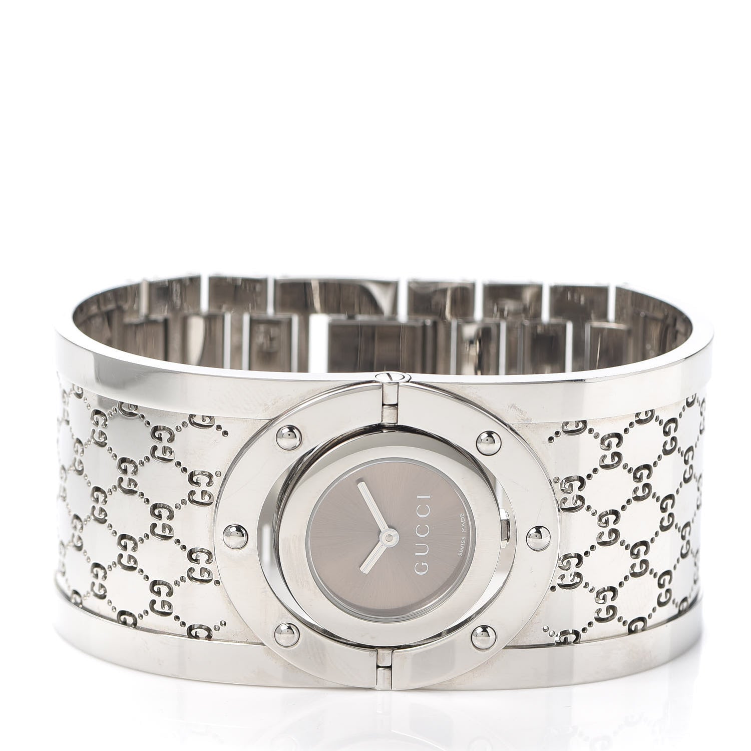 Gucci Stainless Steel 33mm Twirl Quartz Watch Brown 2 of 6