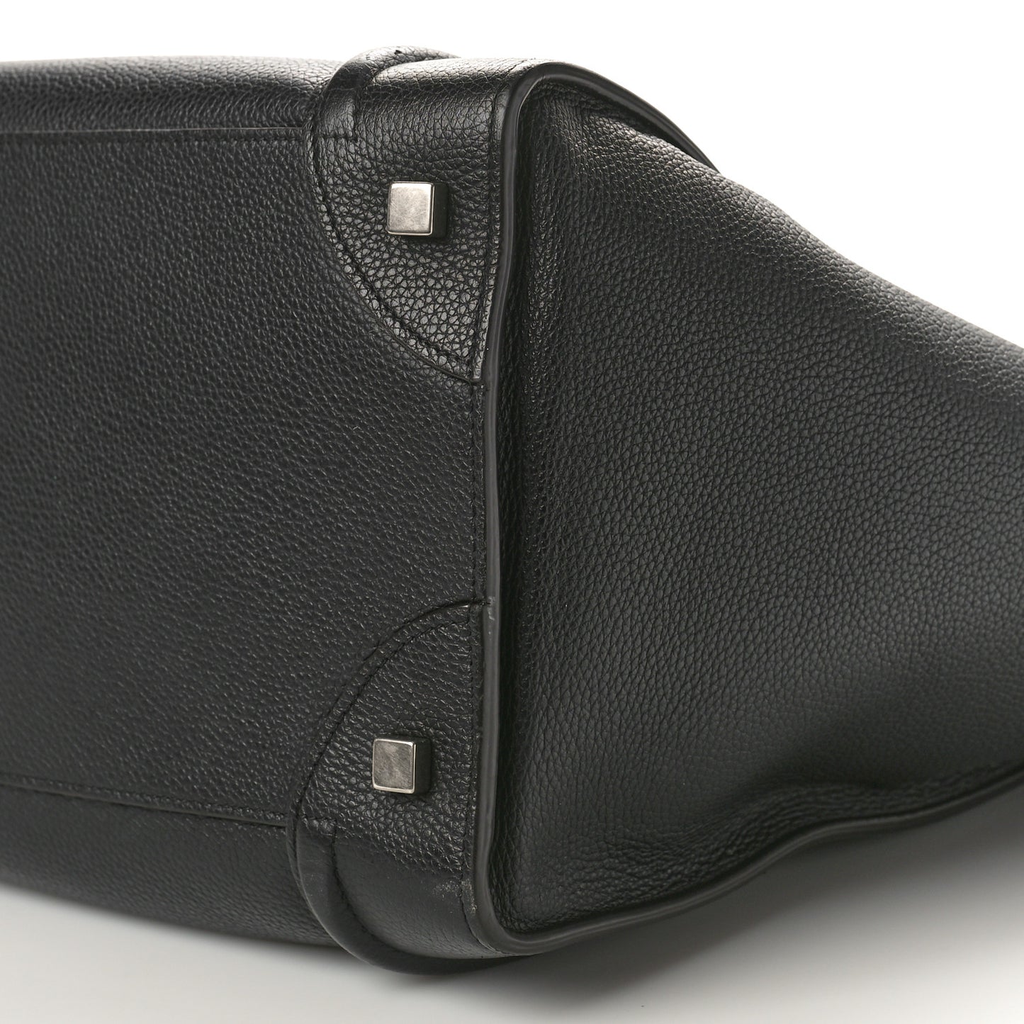 Drummed Calfskin Mini Luggage Black