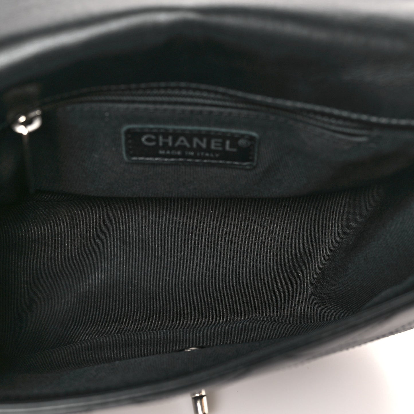 Calfskin Stitched Small Ring My Bag Flap Crossbody Bag Black