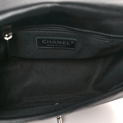 Chanel Calfskin Stitched Small Ring My Bag Flap Crossbody Bag Black 5 of 10