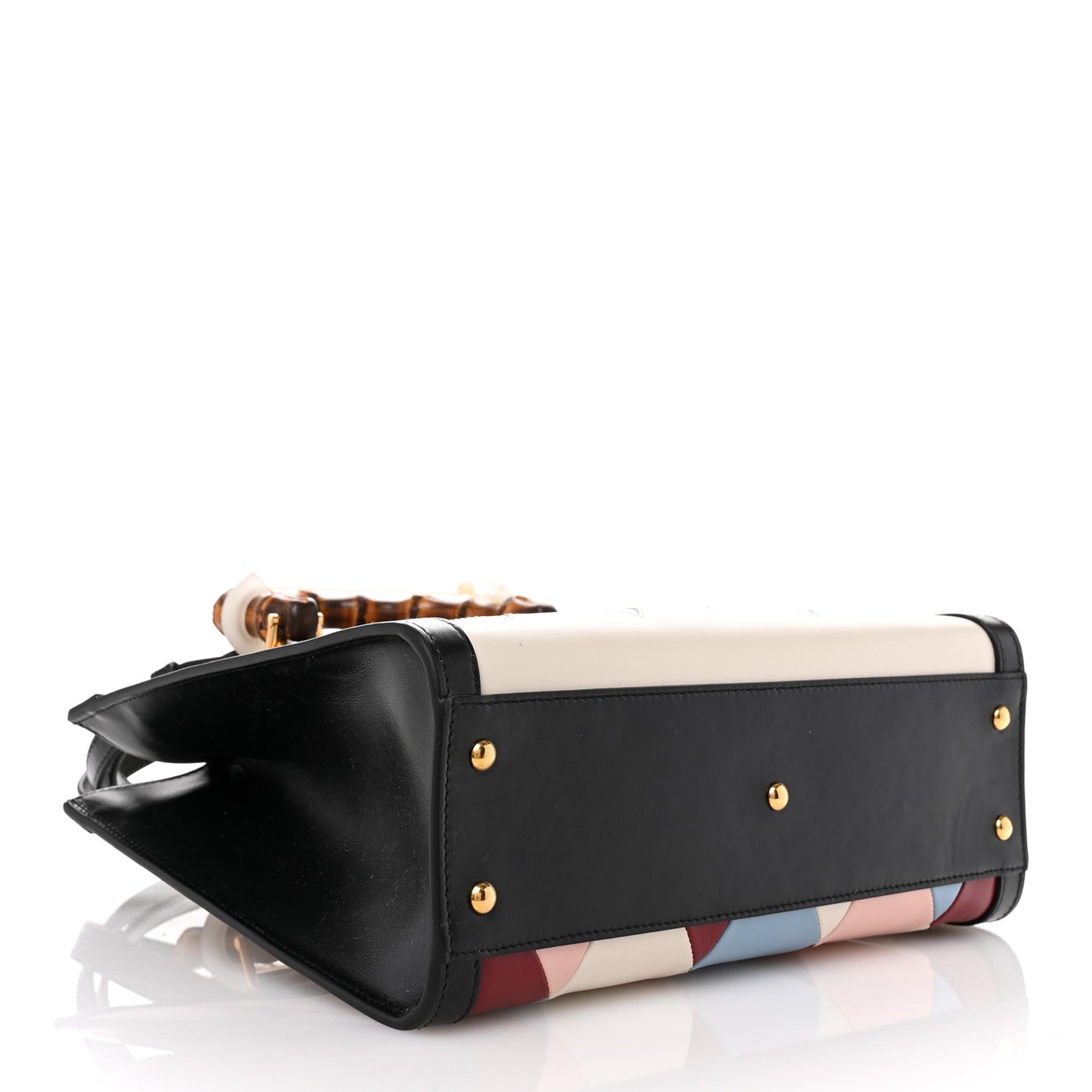 Calfskin Lovelight Small Diana Tote Bag Mystic White Paradise Cloude Multicolor