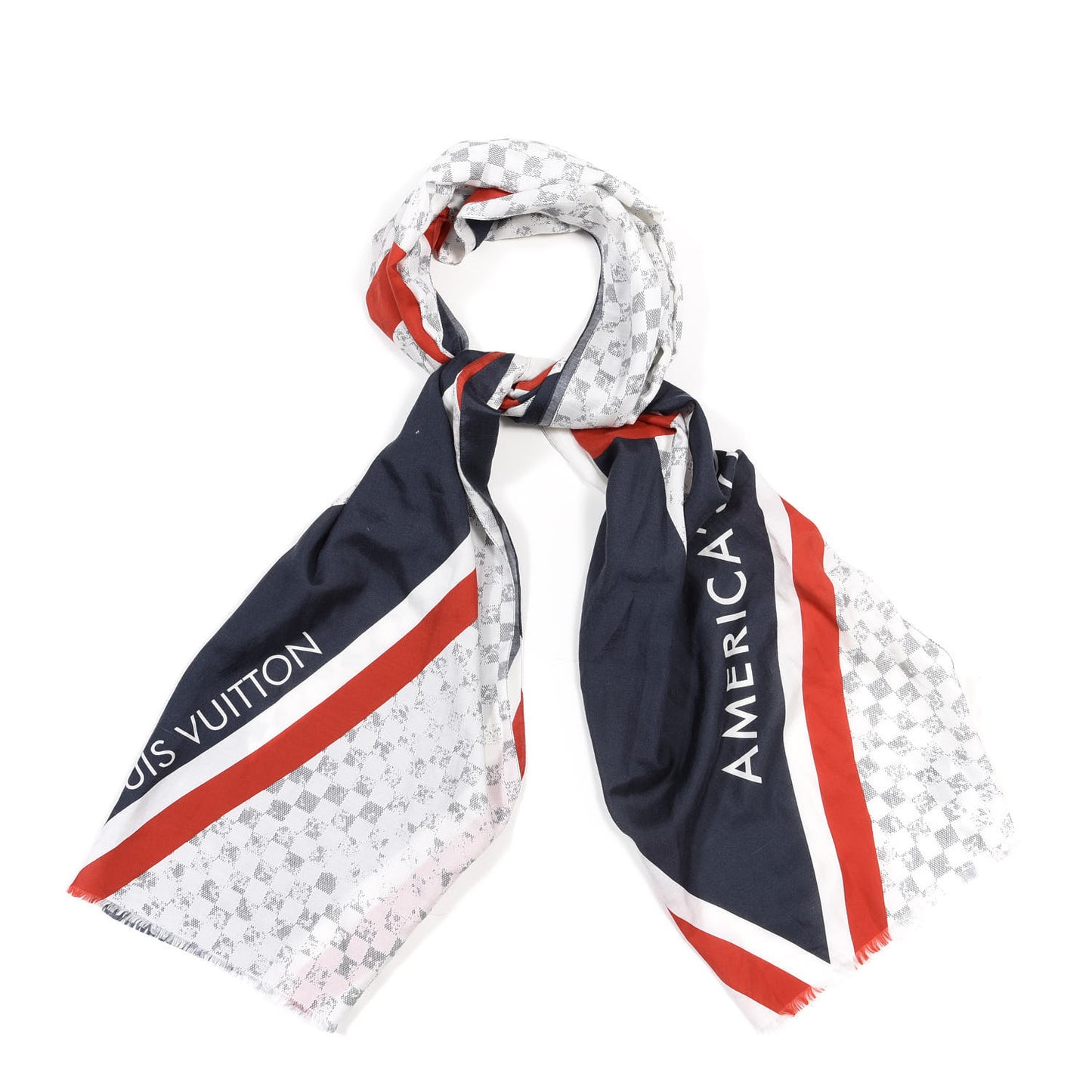 Cashmere Silk Damier Azur Stole