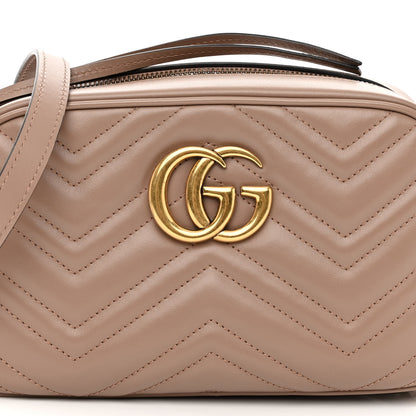 Gucci Calfskin Matelasse Small GG Marmont Chain Shoulder Bag Porcelain Rose 7 of 10
