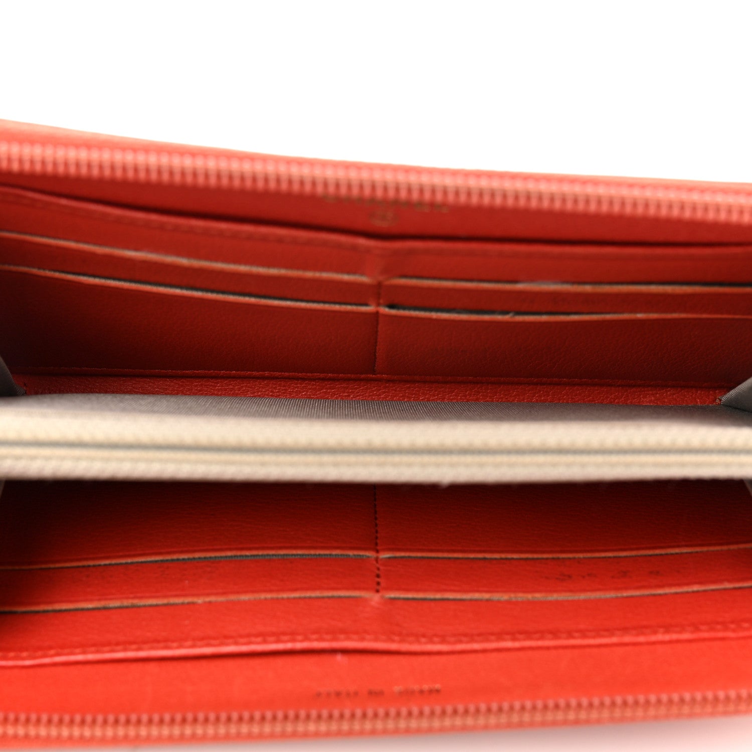 Chanel Calfskin Camelia Foil Zip Around Wallet Red 5 of 12