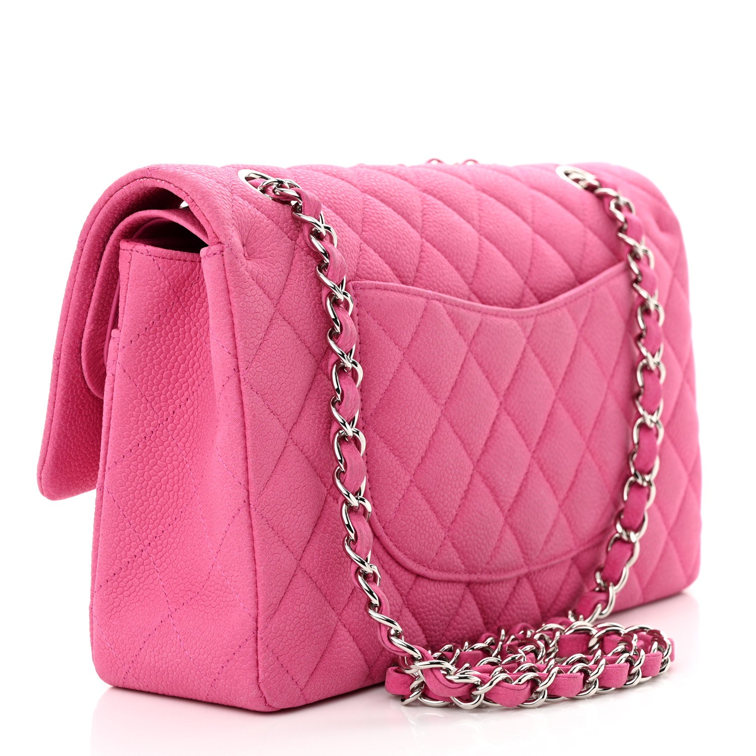 Chanel Iridescent Caviar Quilted Medium Double Flap Pink 3 of 13