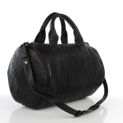 Alexander Wang Pebbled Lambskin Rocco Black Antique Brass Hardware 3 of 8