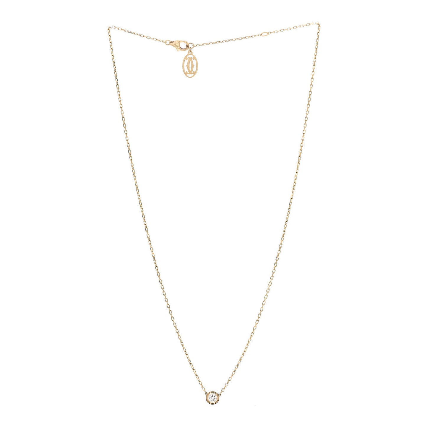 18K Yellow Gold Diamond LM D'Amour Pendant Necklace