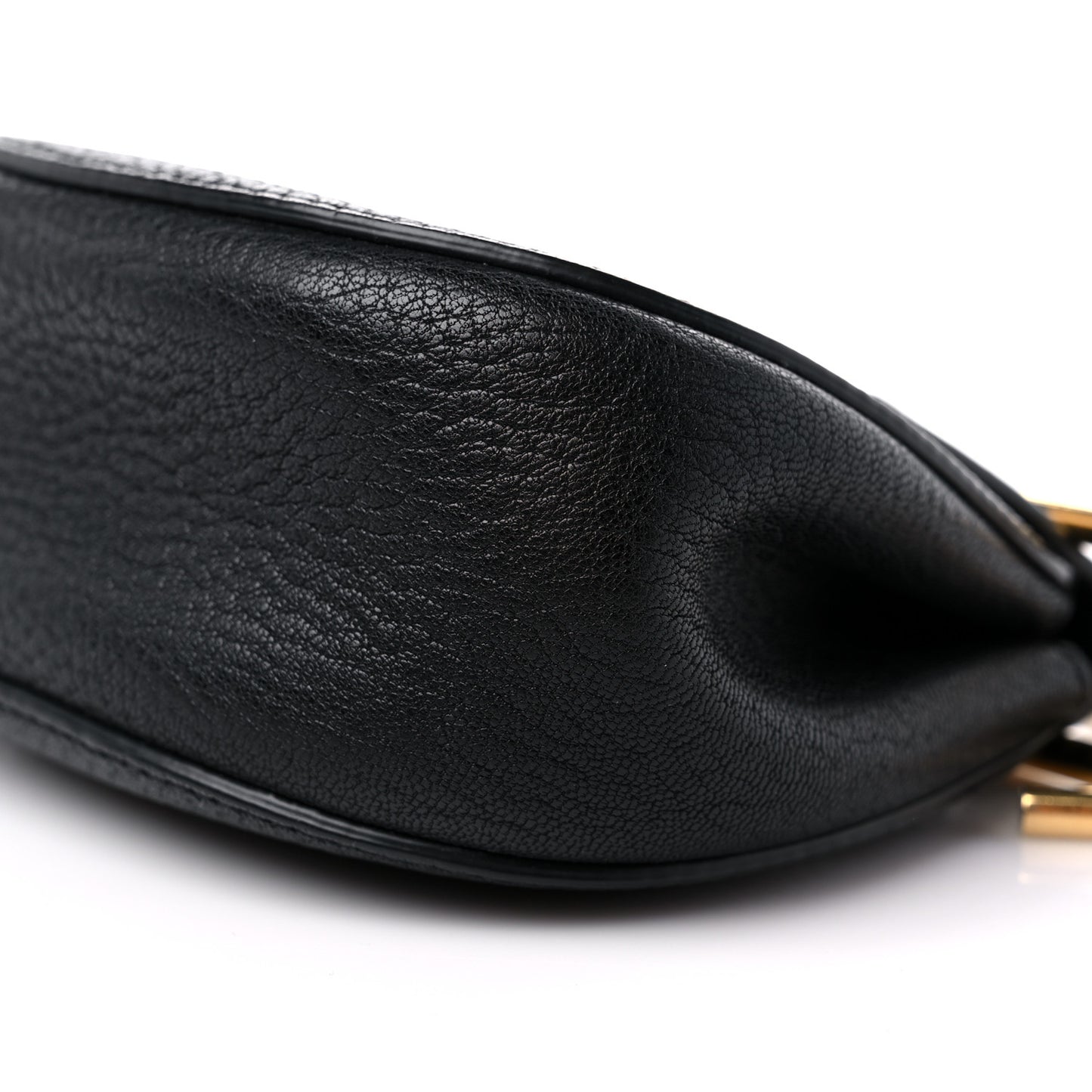 Grained Lambskin Nano Drew Shoulder Bag Black