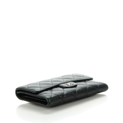 Chanel Caviar Quilted Large Flap Wallet Black 4 of 8
