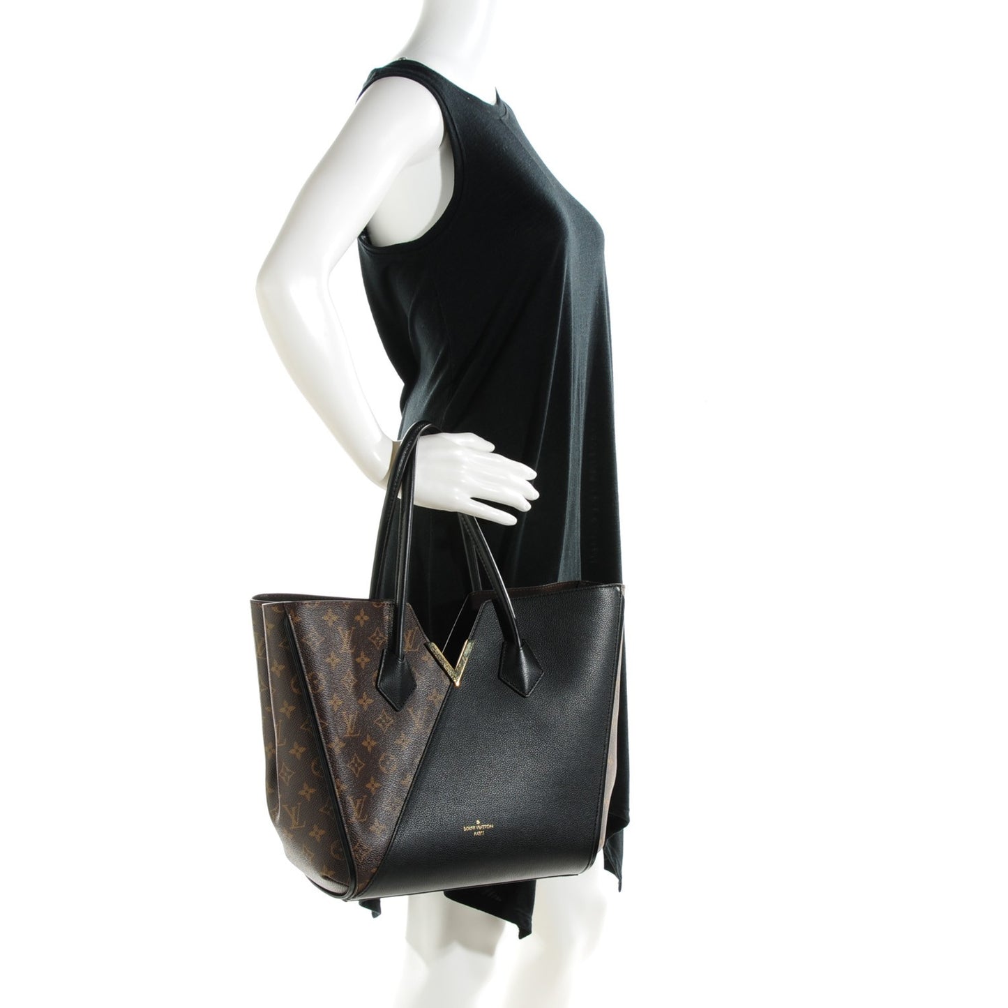 Calfskin Monogram Kimono Tote Black
