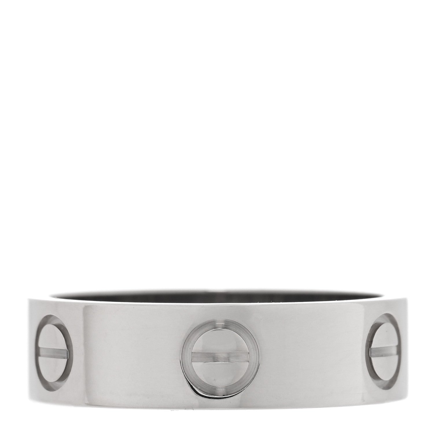Cartier 18K White Gold 5.5mm LOVE Ring 55 7.25 3 of 5
