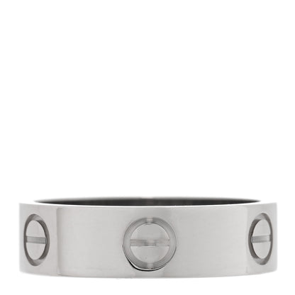 Cartier 18K White Gold 5.5mm LOVE Ring 55 7.25 3 of 5