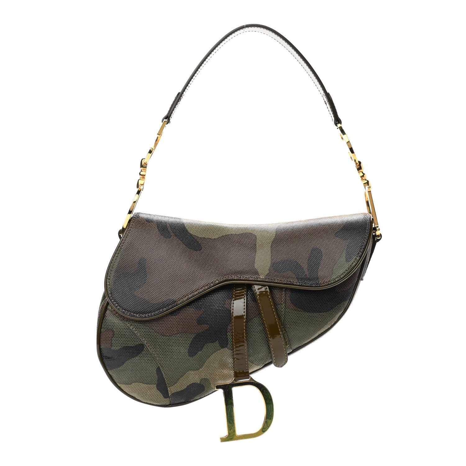 Christian Dior Pixelated Calfskin Camouflage Saddle Bag 1 of 10