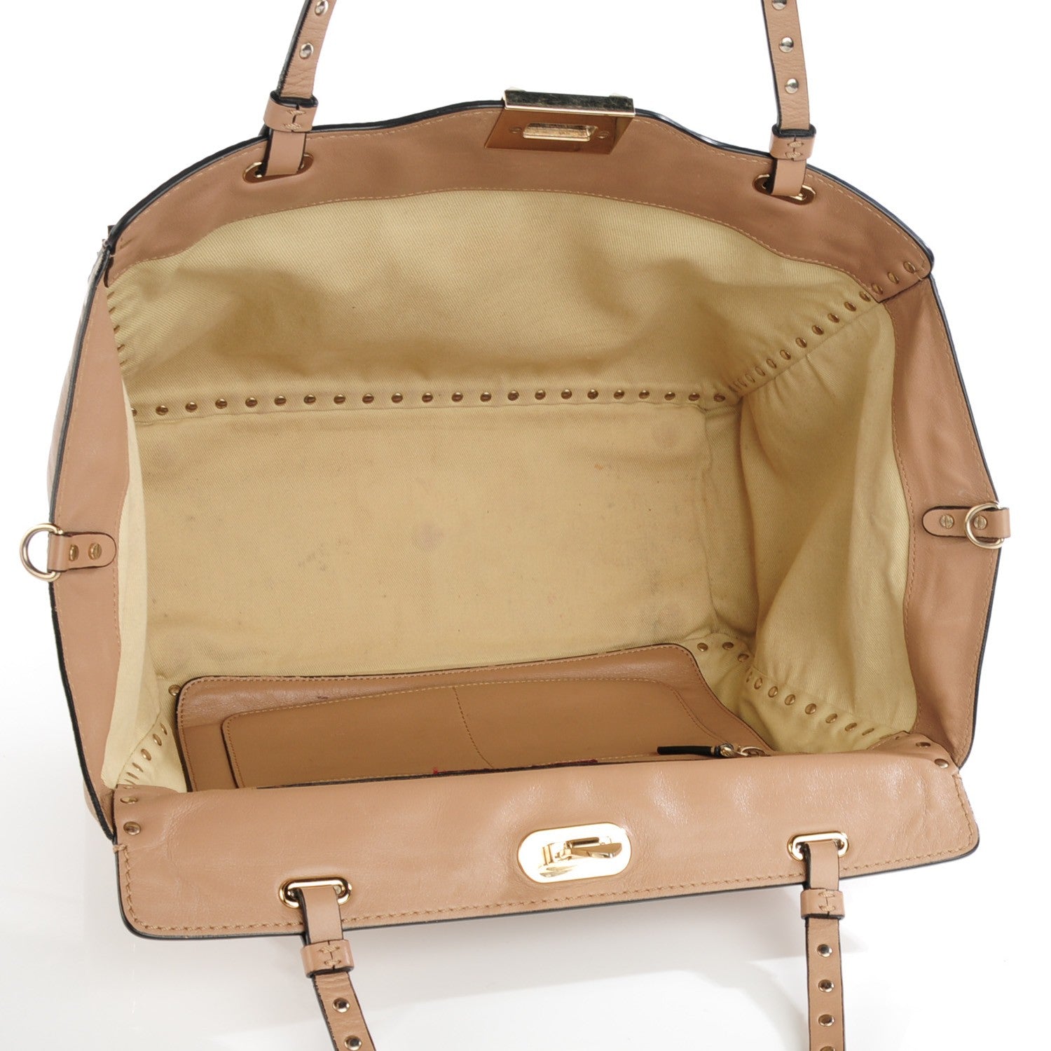 Valentino Garavani Vitello Medium Rockstud Tote Alpaca 5 of 7