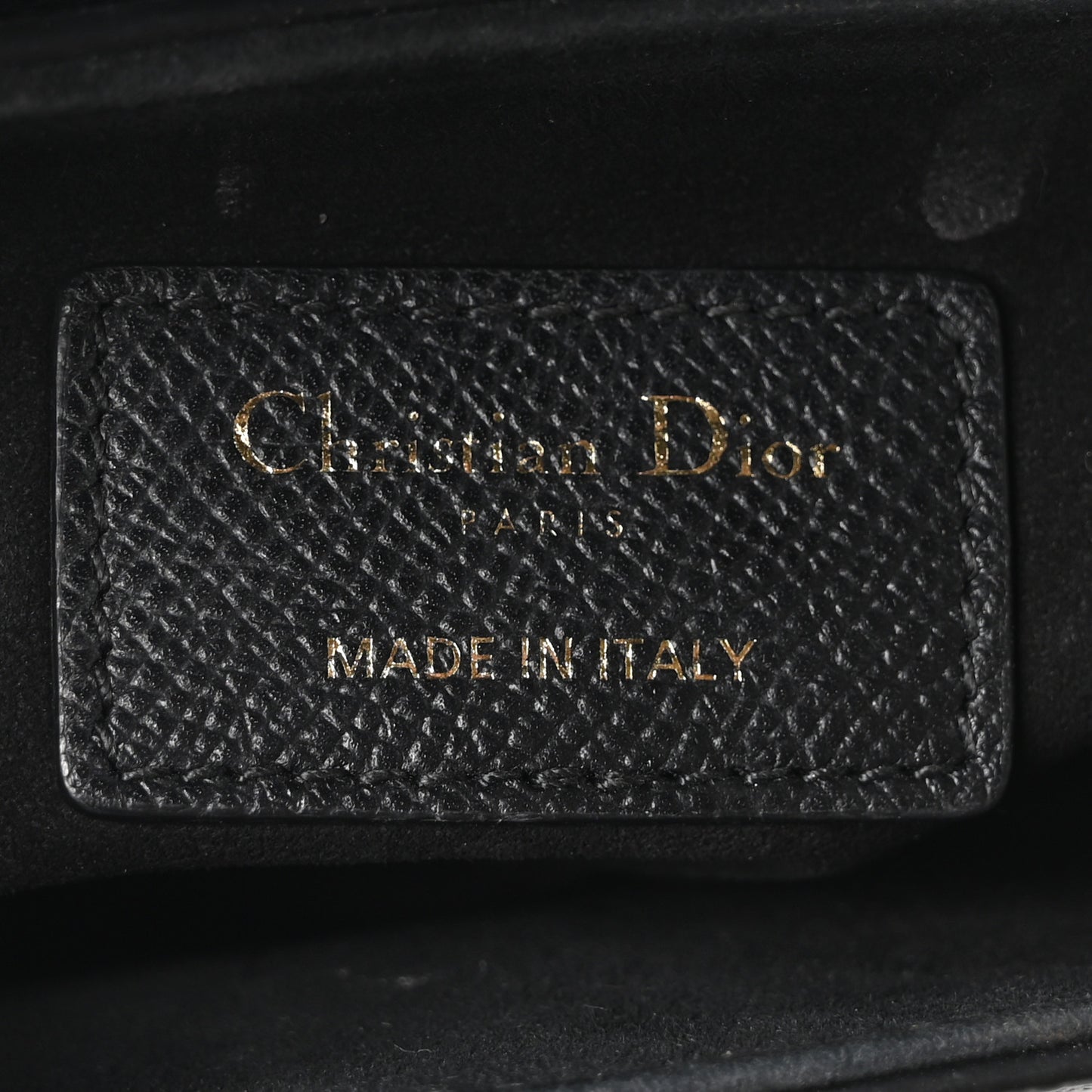 Grained Calfskin Mini Saddle Bag With Strap Black