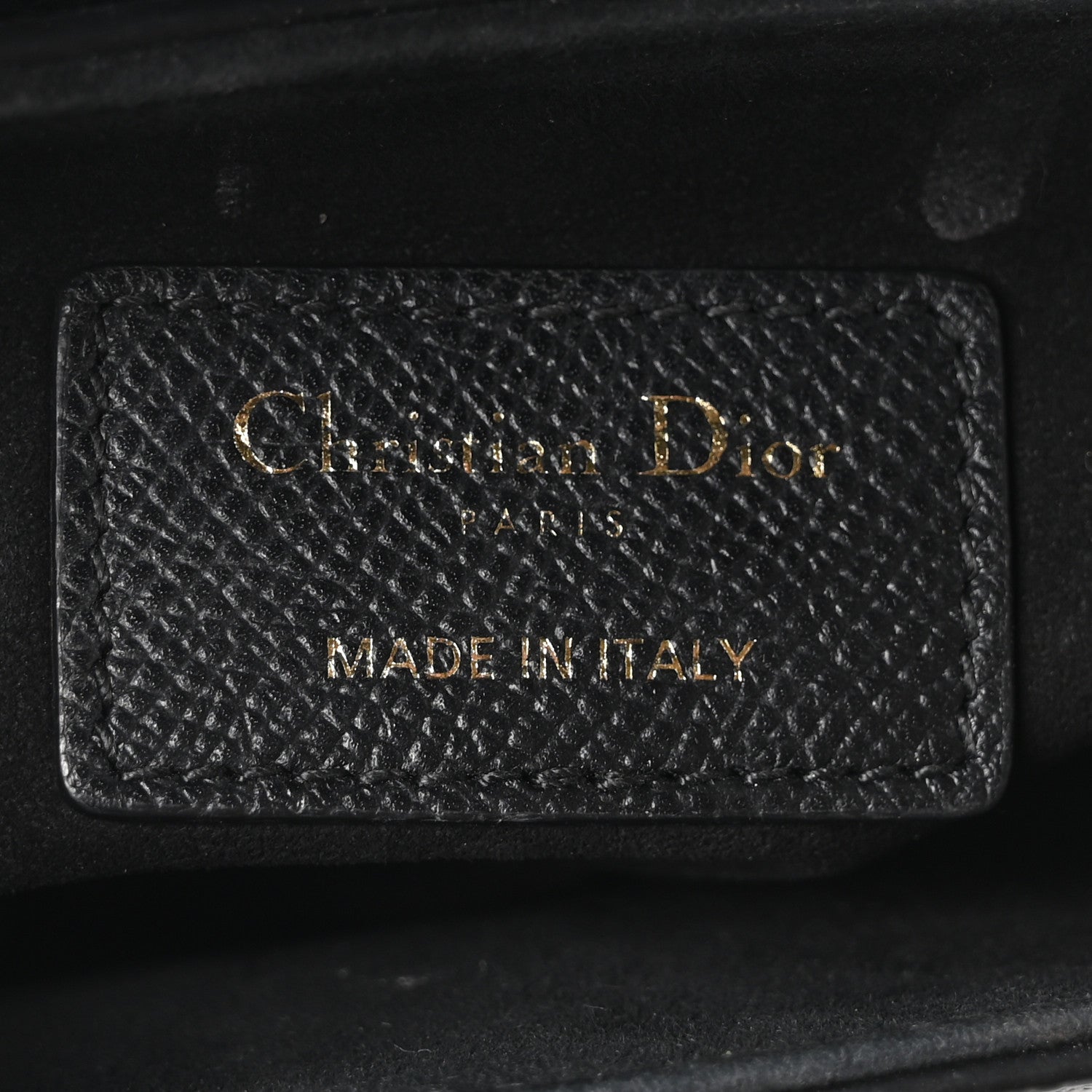 Christian Dior Grained Calfskin Mini Saddle Bag With Strap Black 6 of 10