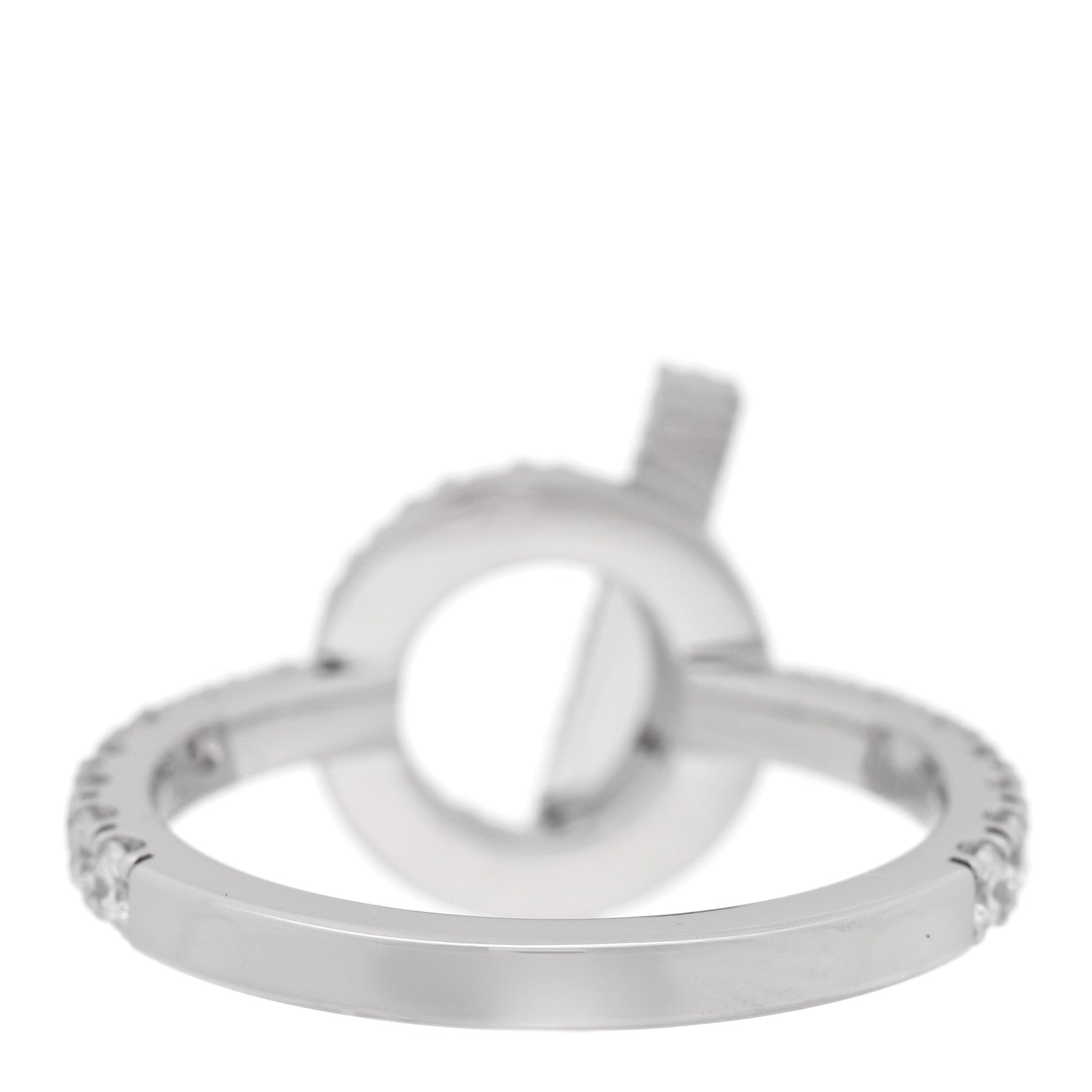 Hermes 18K White Gold Diamond Finesse Ring 52 6 3 of 5