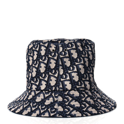Christian Dior Oblique Reversible Teddy-D Brim Bucket Hat 58 Blue 2 of 11