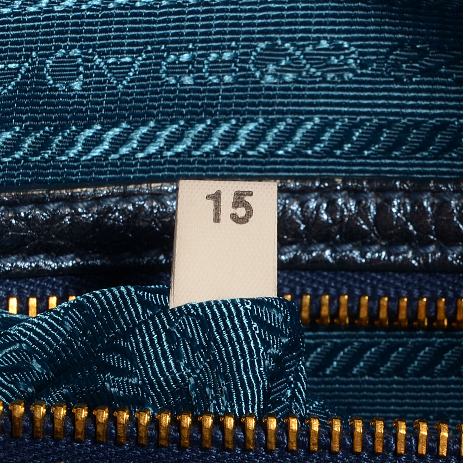 Prada Vitello Daino Satchel Denim Mordore 10 of 12