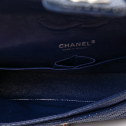 Chanel Lambskin Perforated Medium Double Flap Blue 5 of 11